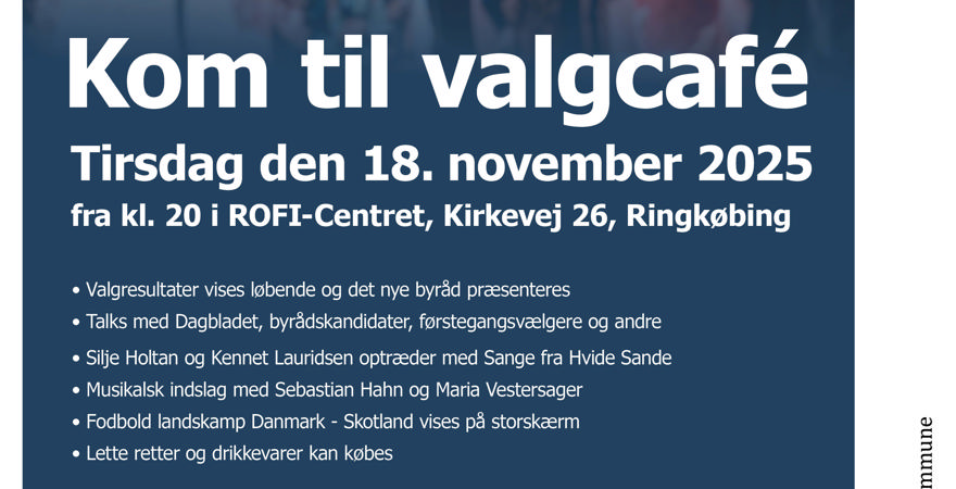 Billede af plakaten for valgcafeen