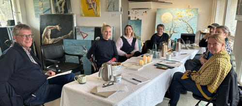 Fra venstre og bordet rundt: Lars Foged, Anne Mette Harkes, Inge Agnete Tarpgaard, Anders Berg Jacobsen, Anna Hyldeborg, Tina Anette Madsen har sagt ok.