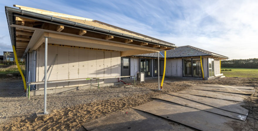 Nybyggeri af parcelhus med carport