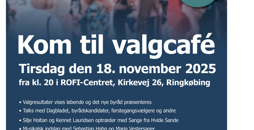 Billede af plakaten for valgcafeen
