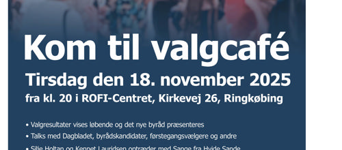 Billede af plakaten for valgcafeen