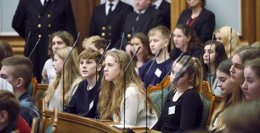 Foto: Christoffer Regild, copyright Folketinget. Ungdomsparlamentet Folketinget