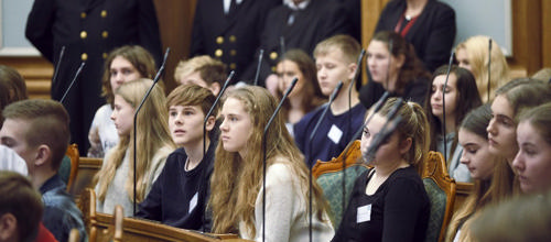 Foto: Christoffer Regild, copyright Folketinget. Ungdomsparlamentet Folketinget