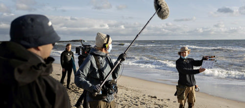Optagelser fra Hvide Sande. Foto: Astrid Dalum