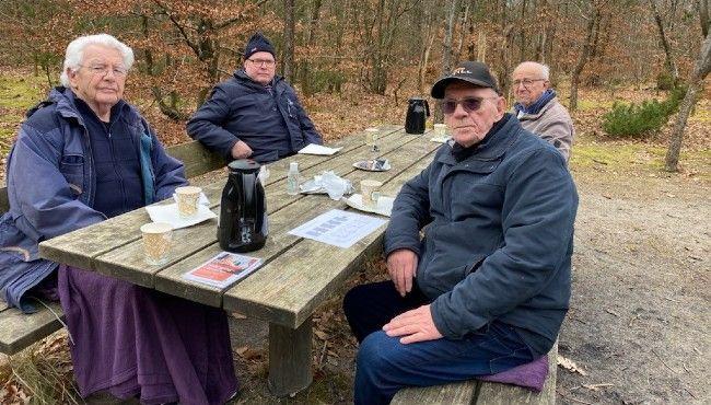 Erik Halle, Gorm Larsen, Egon Overbeck og Alfred Bovtrup har givet samtykke til brug af billedet. Foto: Sundhedscenter Vest