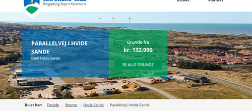 Et klip fra Hvide Sande på grundsalg.rksk.dk