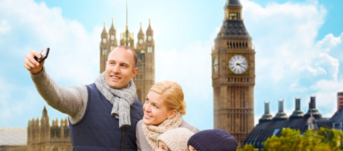 Familie på ferie i London - colourbox
