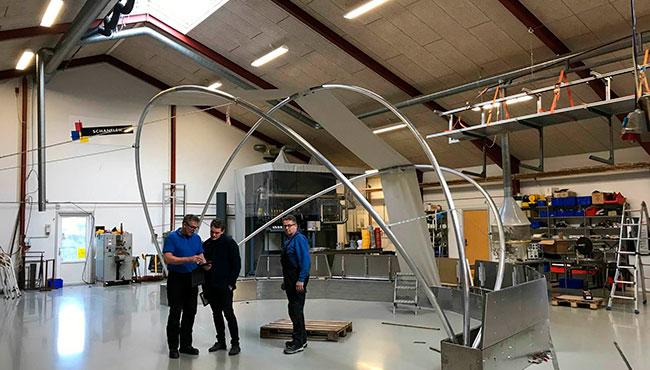 Den nye overdækning under produktion på Schanflex i Egeris. Foto: Asker Geyti