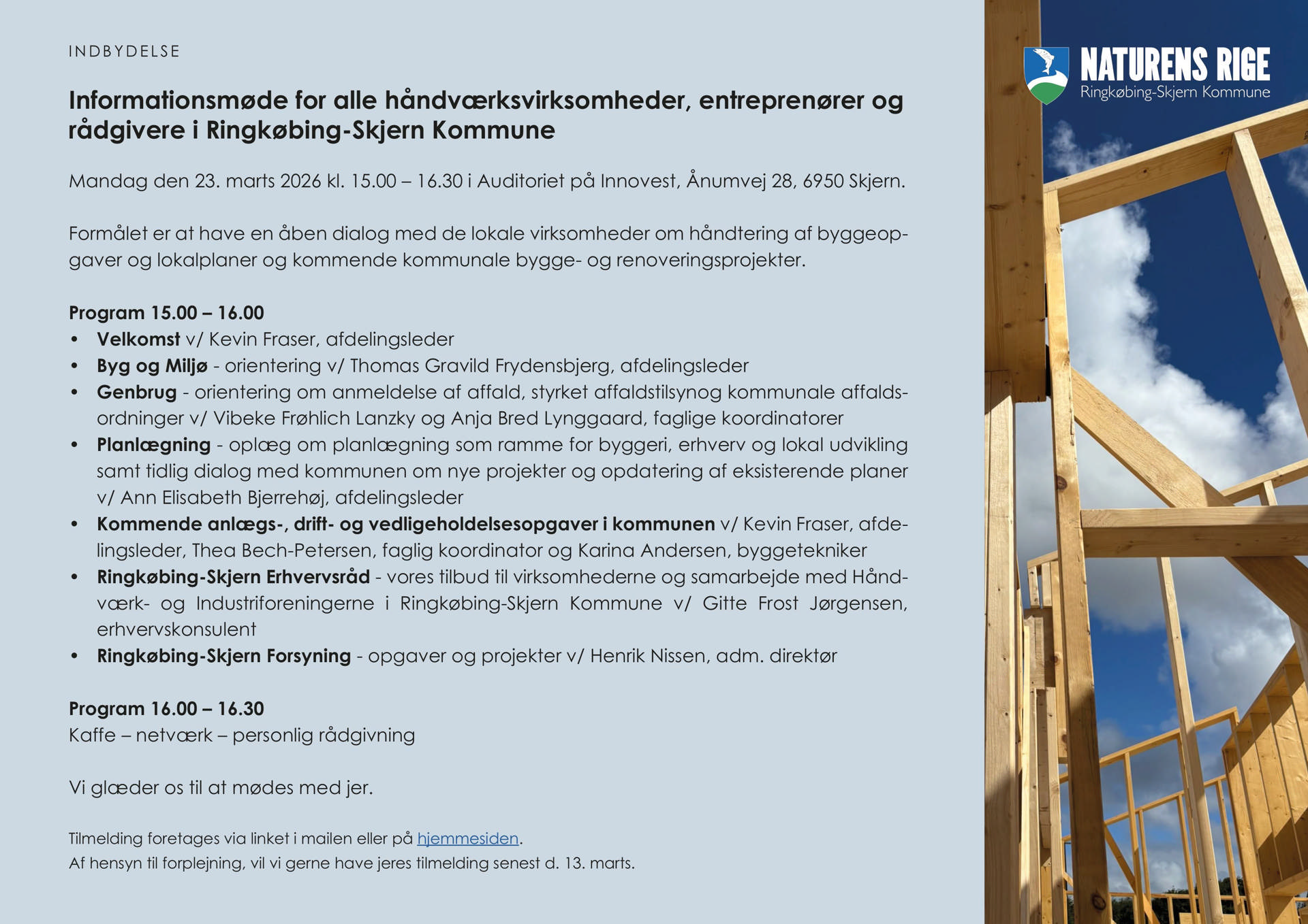 Invitation til håndværkermøde