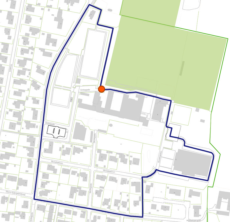 One Mile rute i Lem - Skolegade. Lem Skole