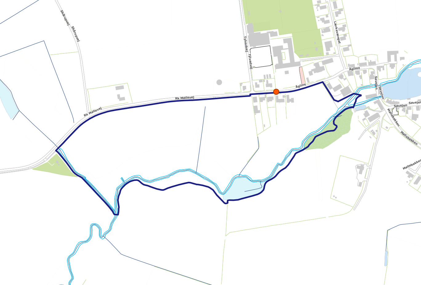 One Mile rute i Rækker Mølle, Åglimt Rækker Mølle Skole
